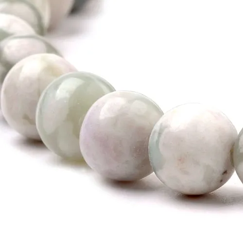 Gemstone Beads, Peace Jade, Serpentine And White Quartz, Natural, Round, 8mm