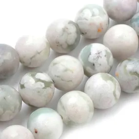 Gemstone Beads, Peace Jade, Serpentine And White Quartz, Natural, Round, 8mm