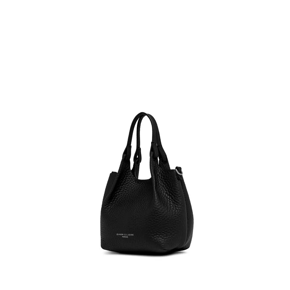 Gianni Chiarini Leather Handbag Bs-9718-Rngdbl Black