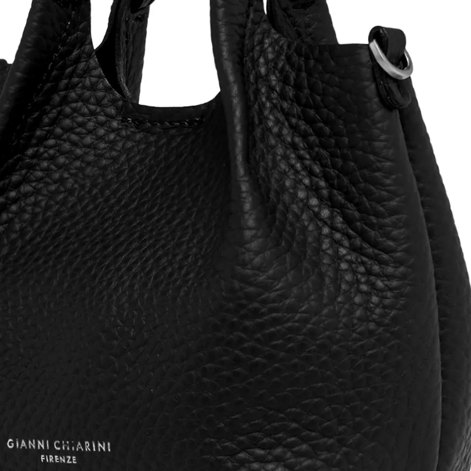 Gianni Chiarini Leather Handbag Bs-9718-Rngdbl Black