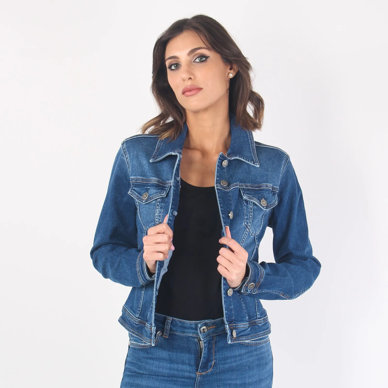 Giubbotto Denim Denim Scuro