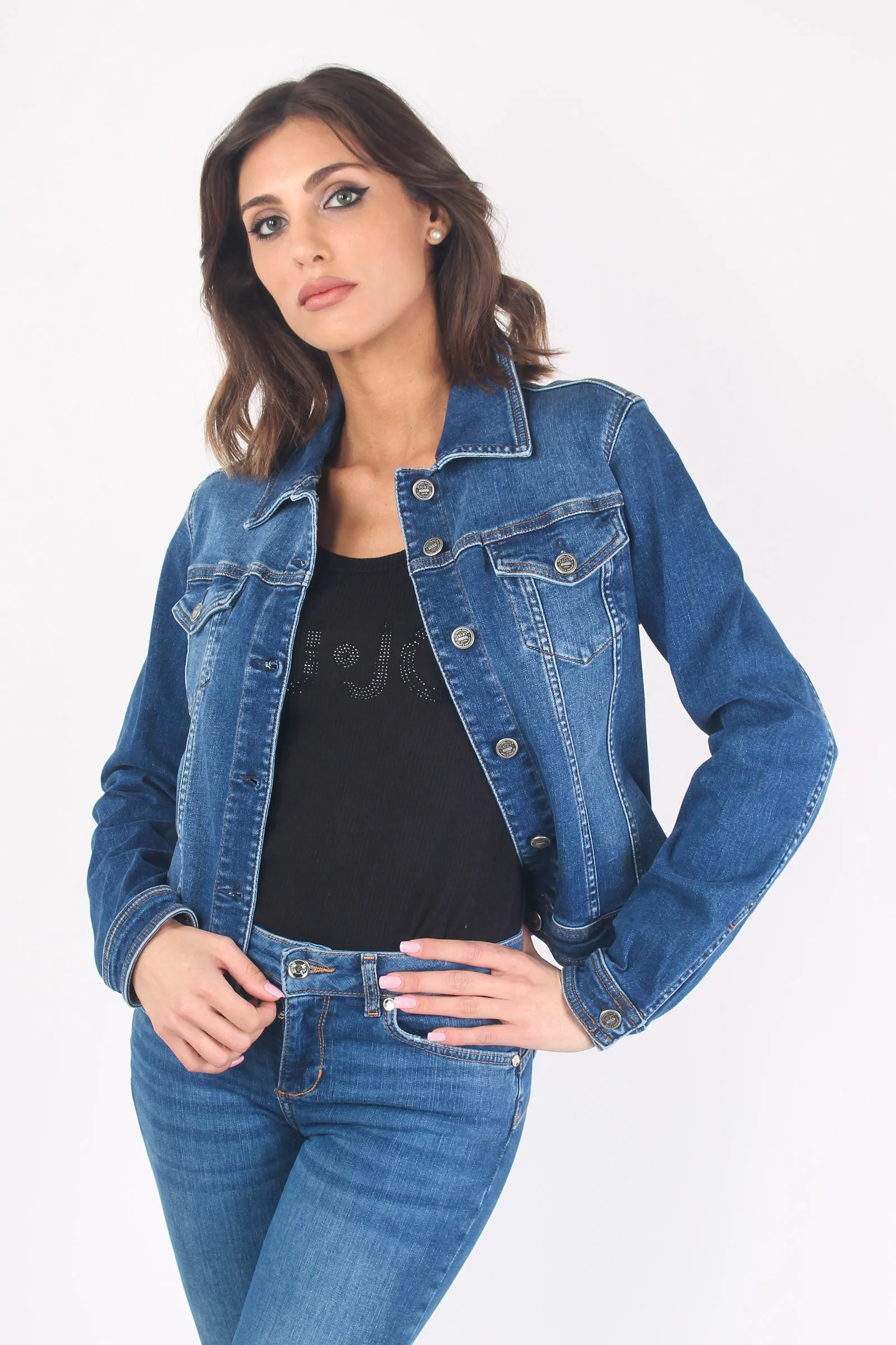 Giubbotto Denim Denim Scuro