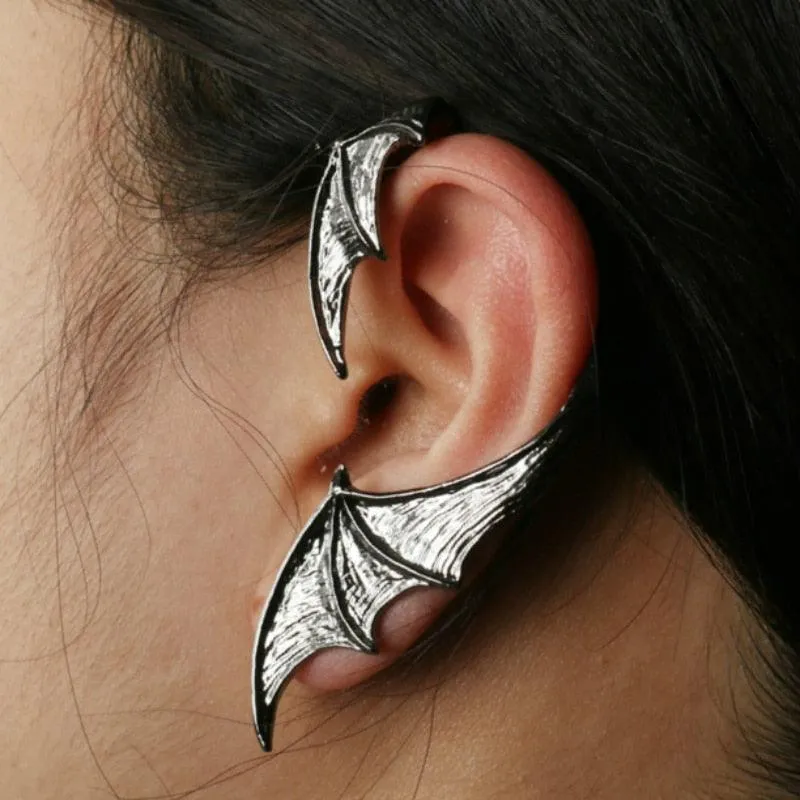 Gothic Dragon Wing Ear Cuff Earrings For Women