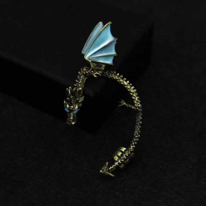 Gothic Dragon Wing Ear Cuff Earrings For Women