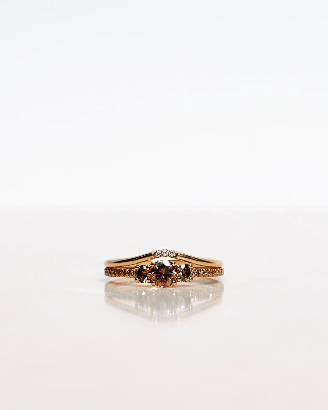 Greta Ring with Dark Chocolate Diamonds