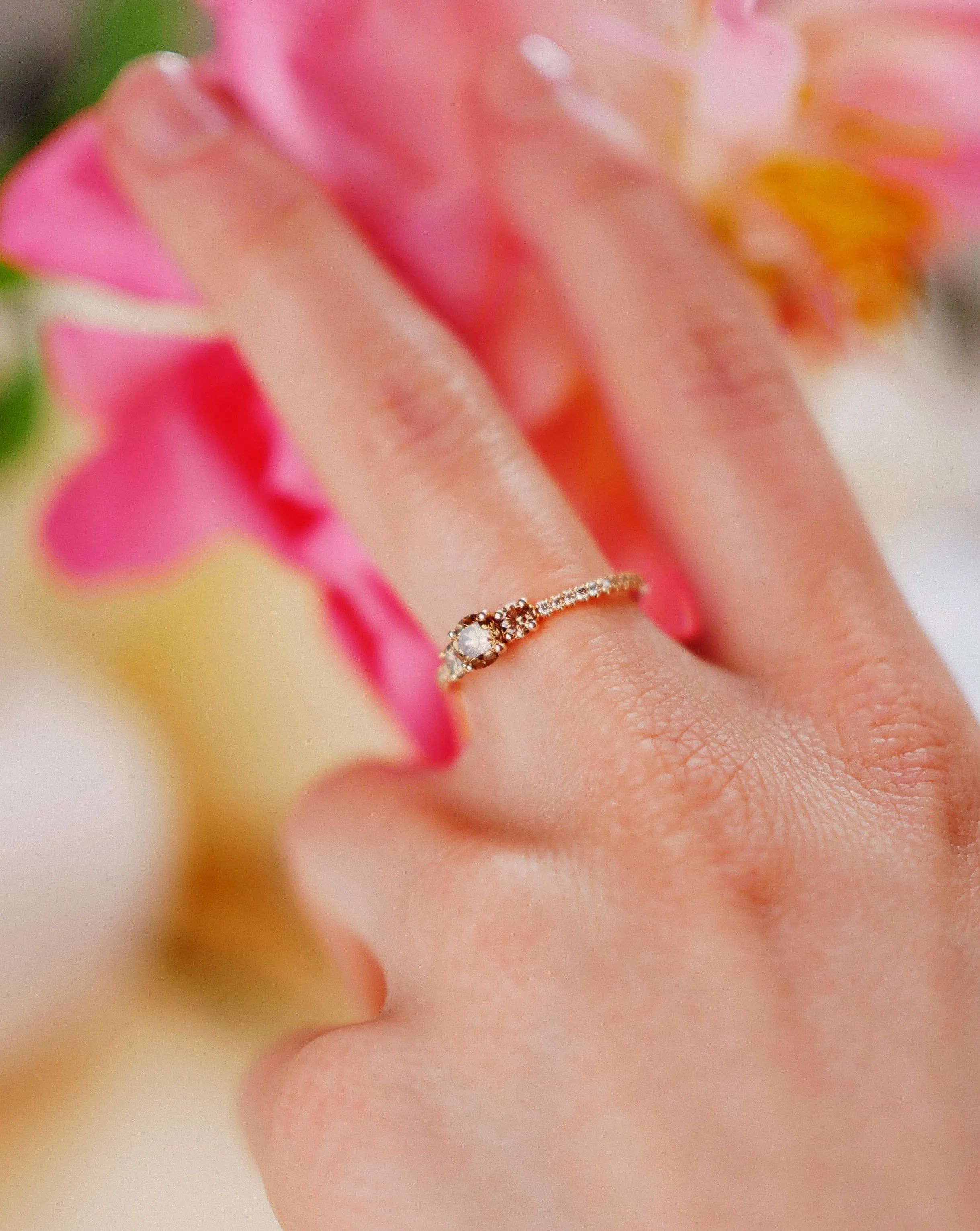 Greta Ring with Dark Chocolate Diamonds