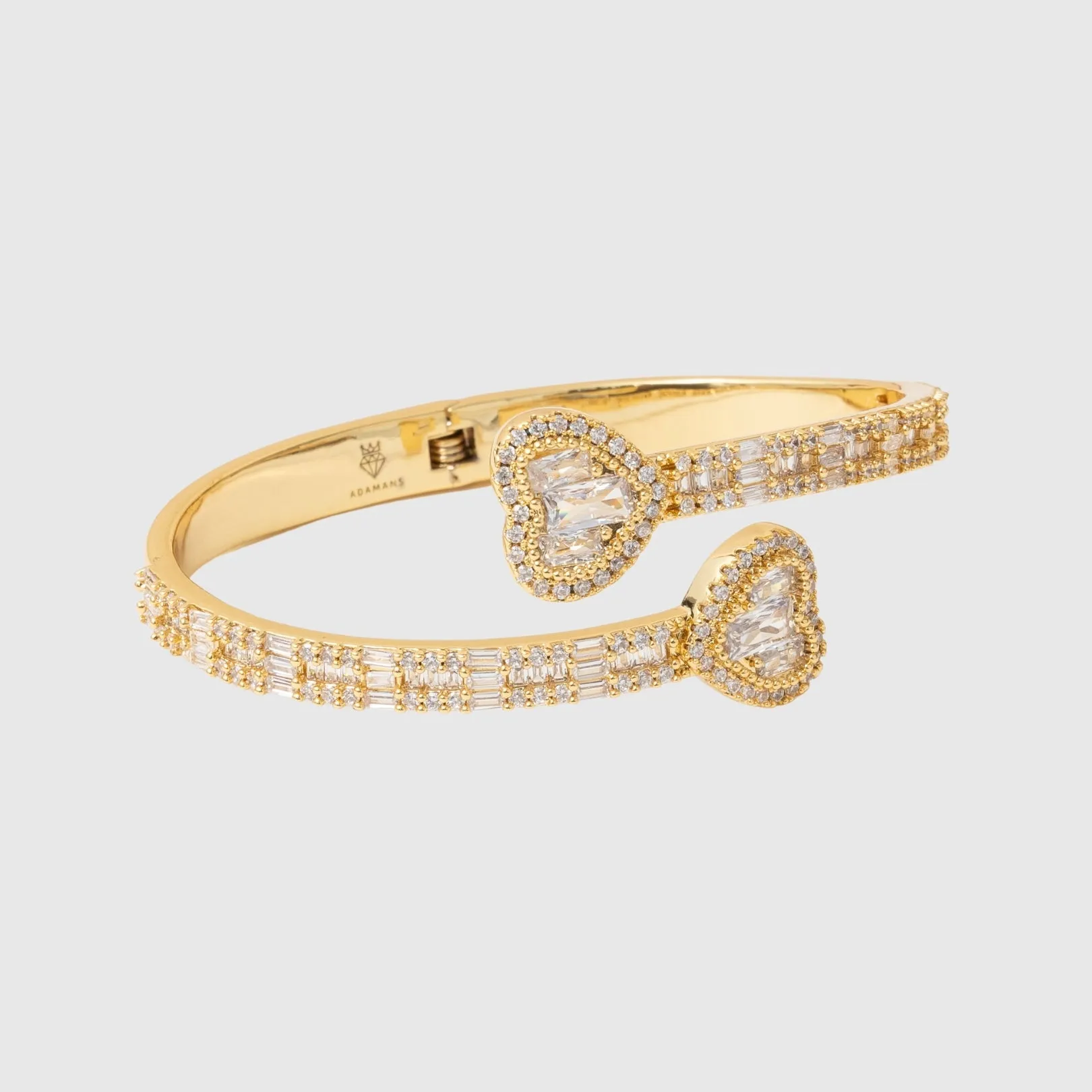 Heart Bangle Bracelet - Gold