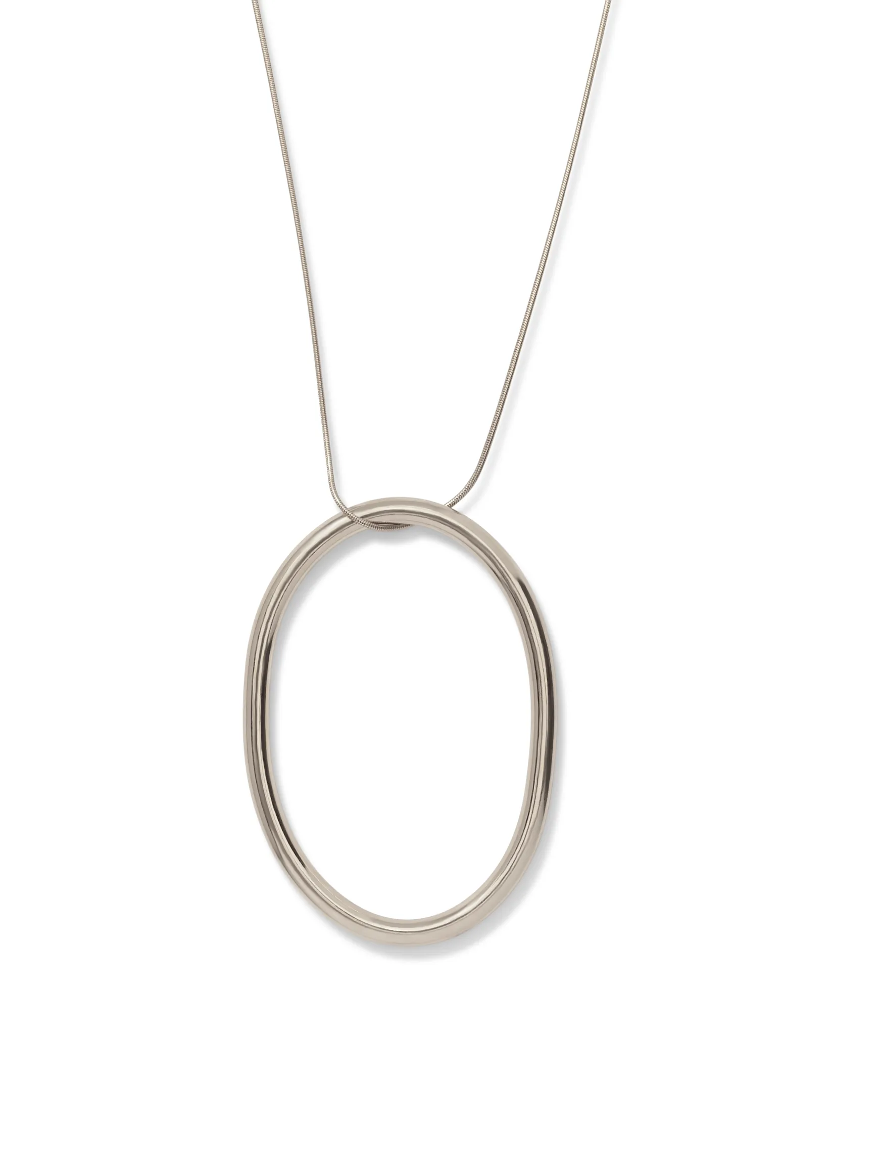 Heavenly Hoop Oval Pendant Necklace