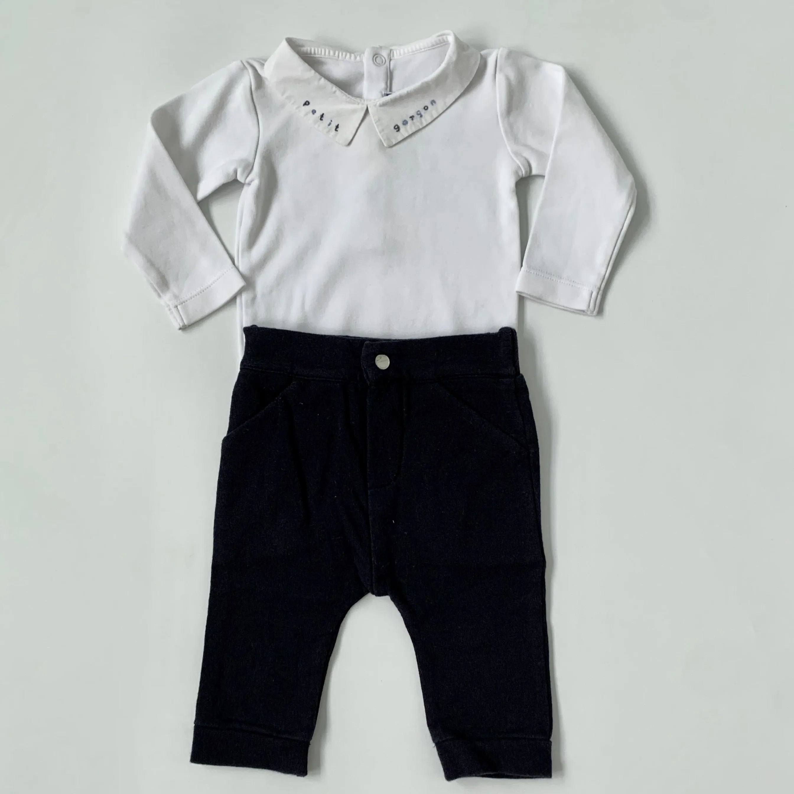 Jacadi Bodysuit & Pants Set: 6 Months