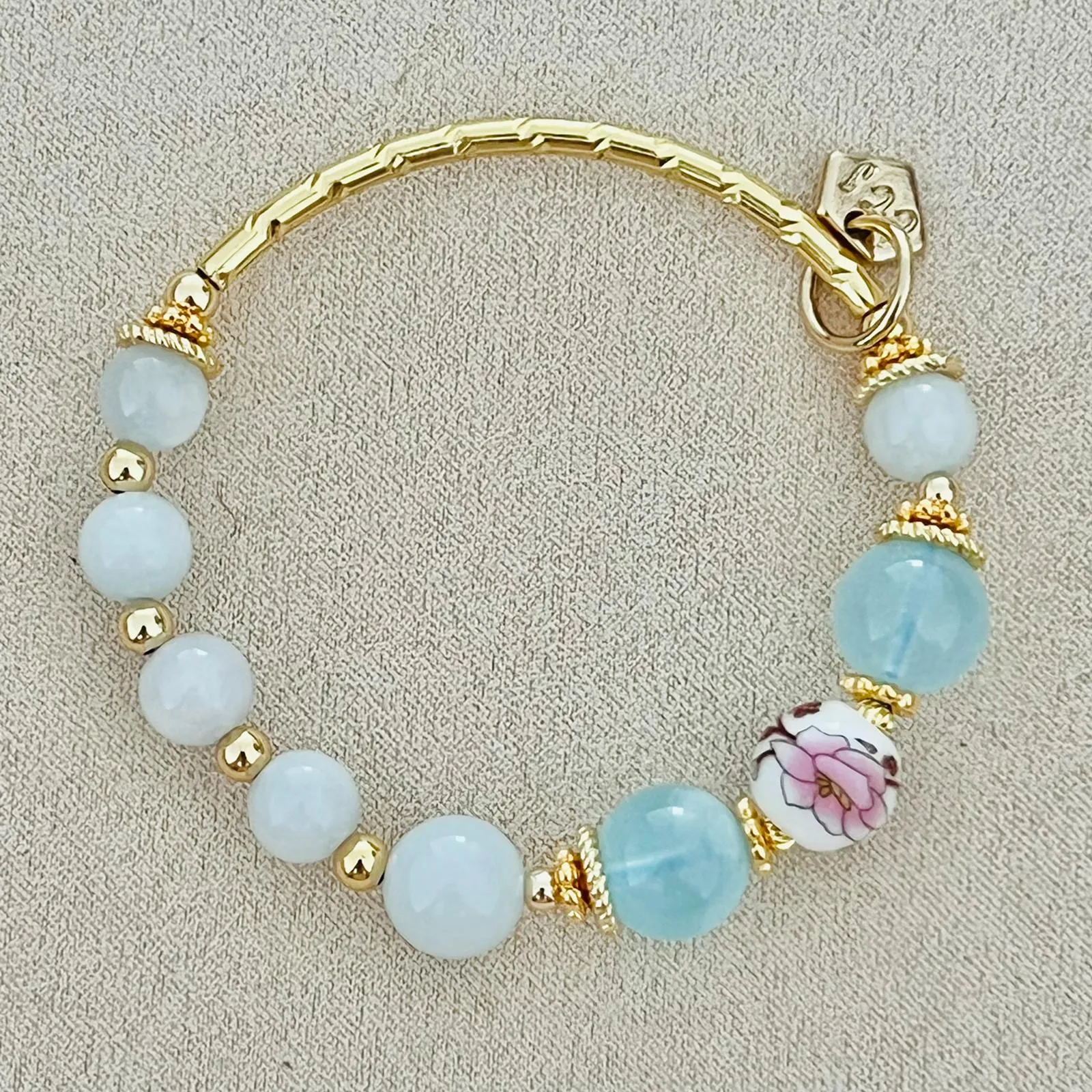 Jade & Aquamarine Bracelet