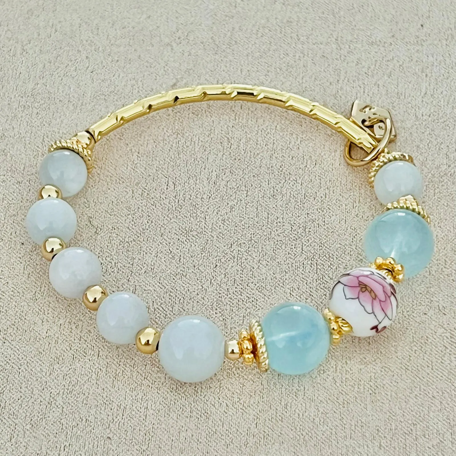 Jade & Aquamarine Bracelet