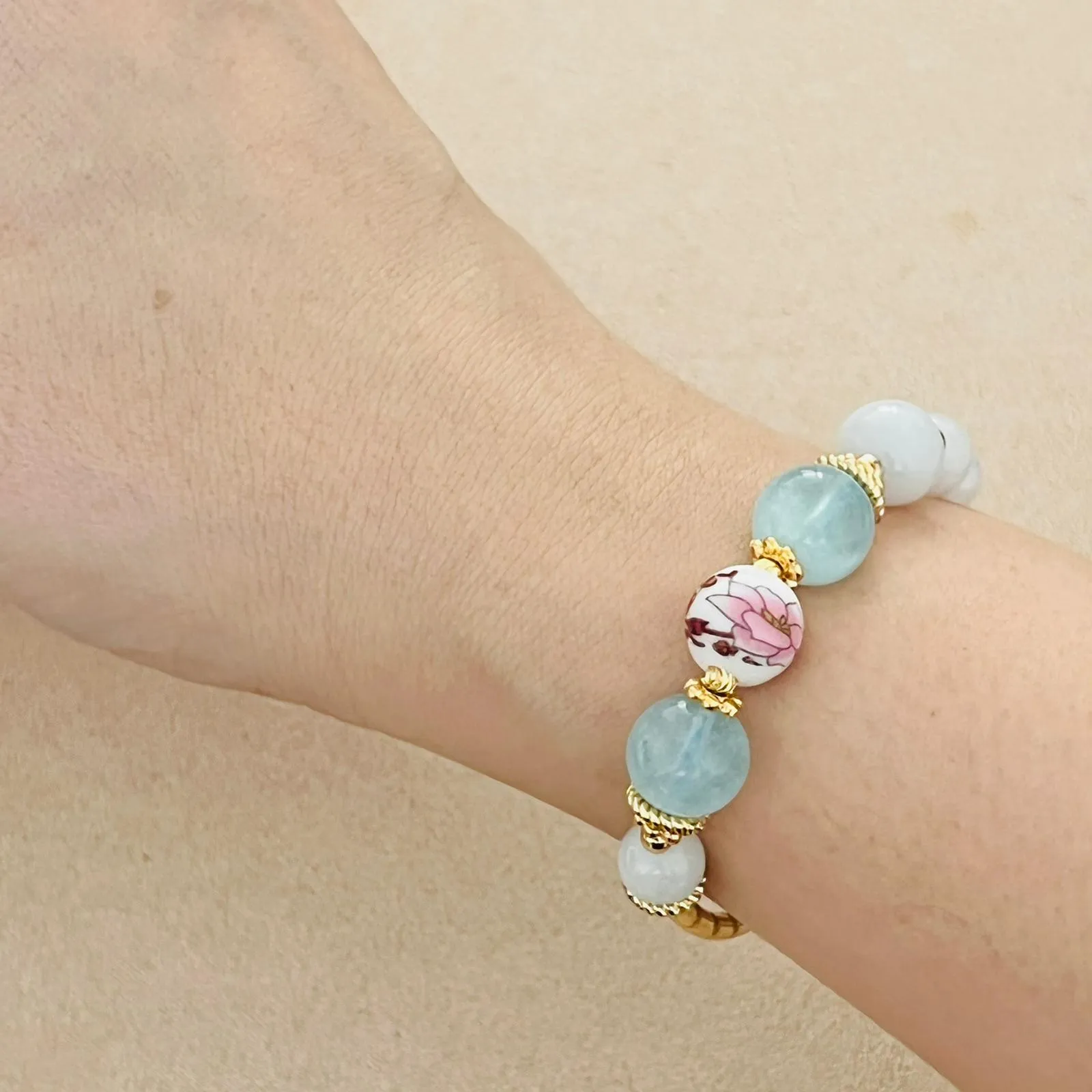 Jade & Aquamarine Bracelet