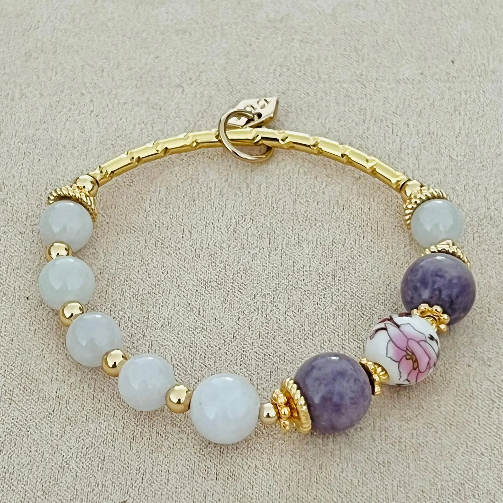 Jade & Lepidolite Bracelet