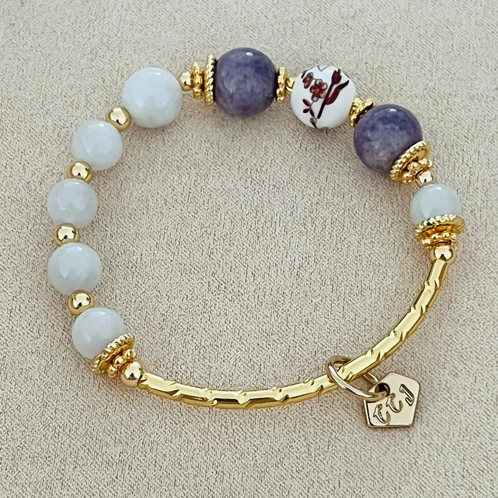 Jade & Lepidolite Bracelet