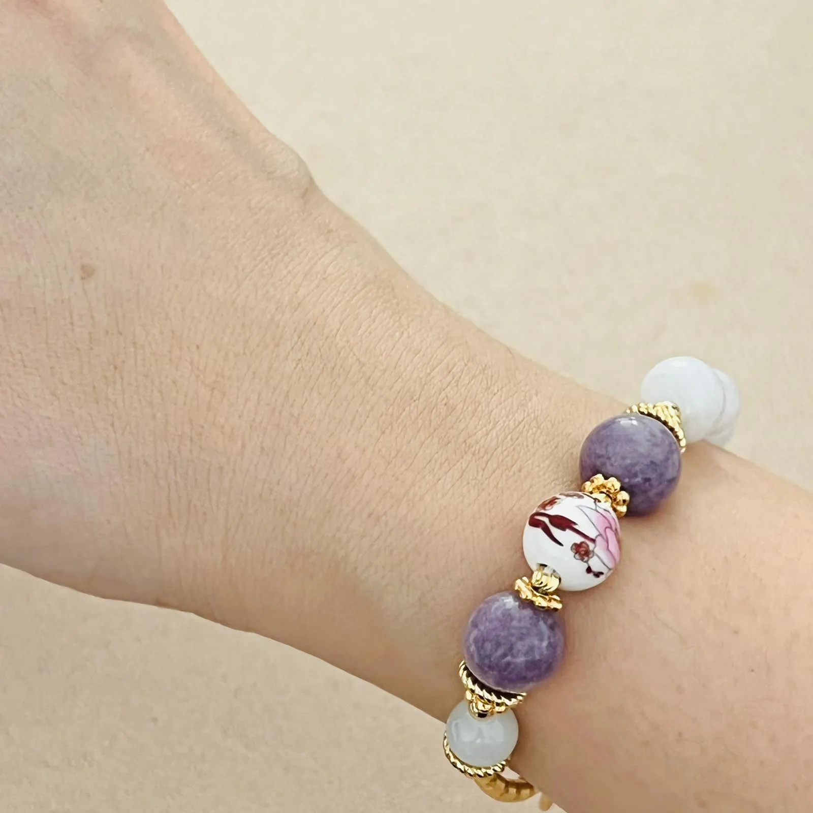 Jade & Lepidolite Bracelet