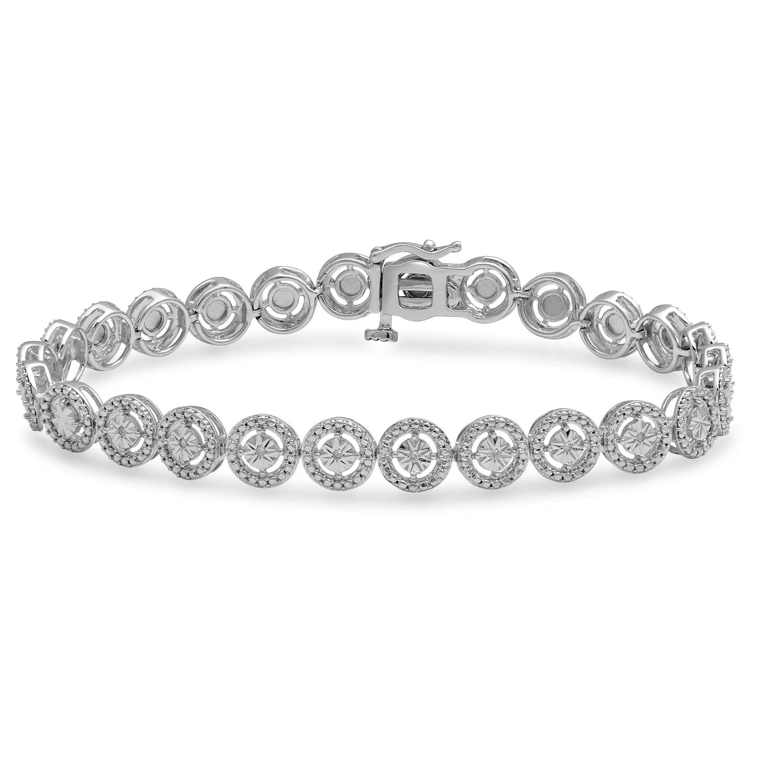 Jewelili Brass With Diamonds Fashion Bracelet