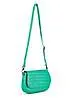 Kaleidoscope Jade Green Leather Weave Shoulder Bag