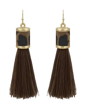 Leather Tassel Earring