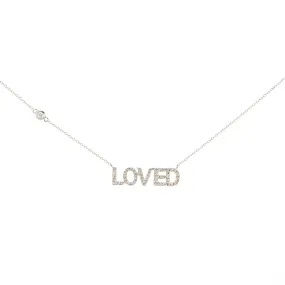 LOVED Necklace in Pave Diamonds