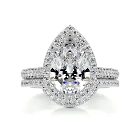 Maggie Moissanite & Diamonds Bridal Set -Platinum