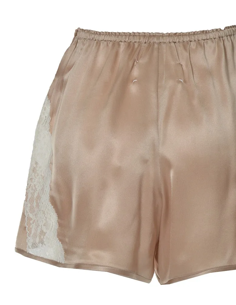 Maison Margiela Lace Detailed lastic Waist Shorts