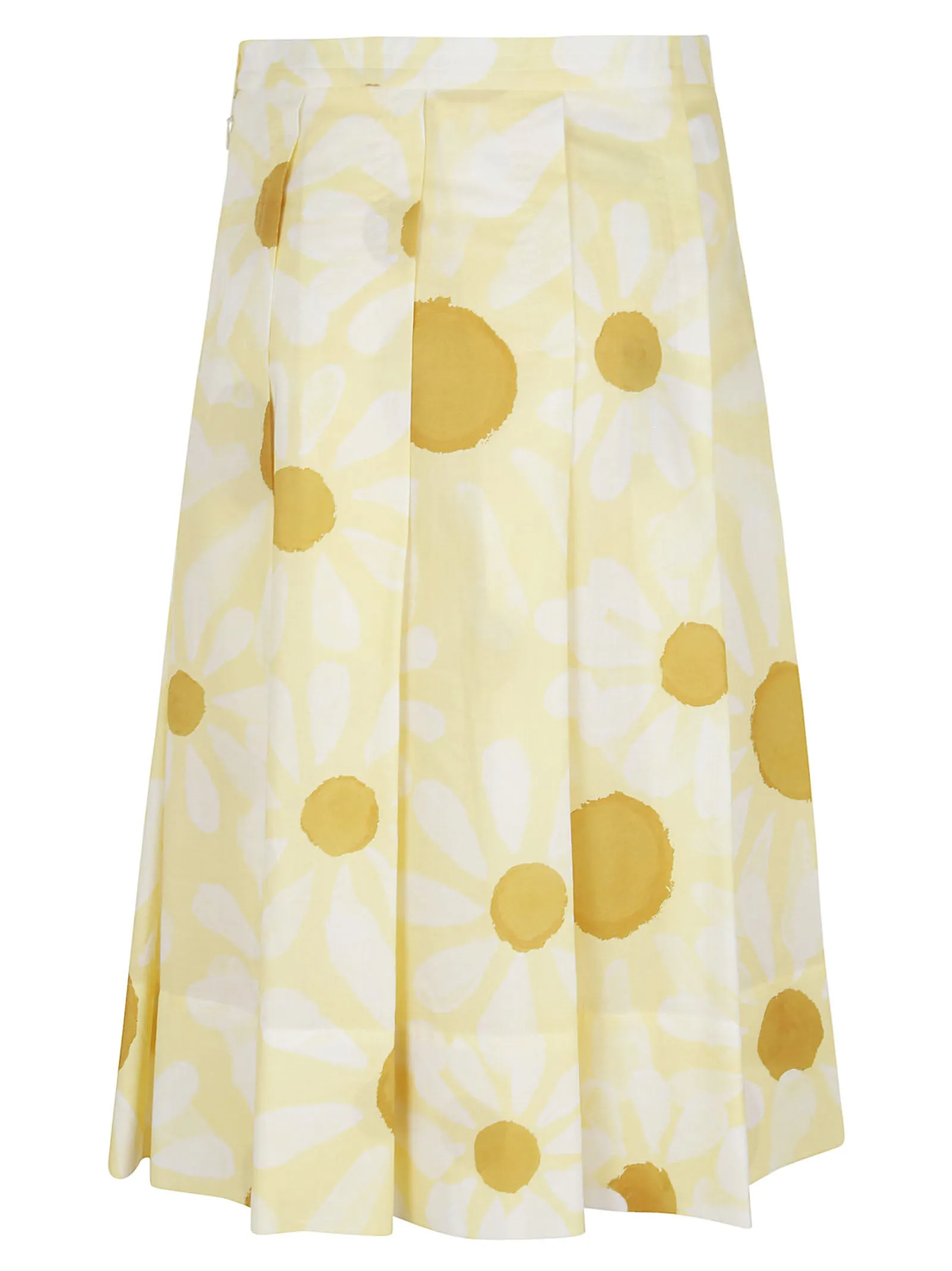 Marni Floral Print Pleated Skirt