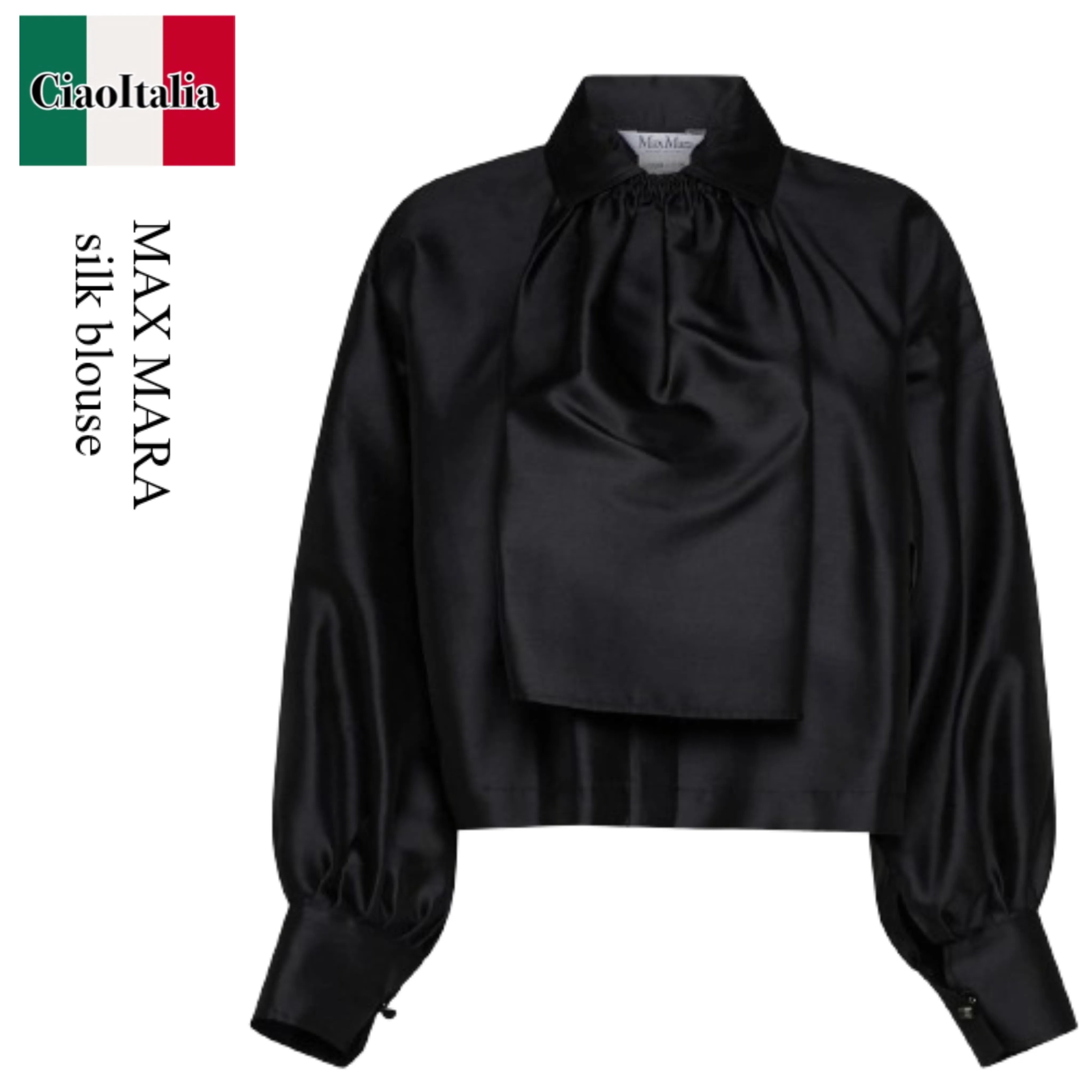 MaxMara  |Shantung silk and cotton shirt