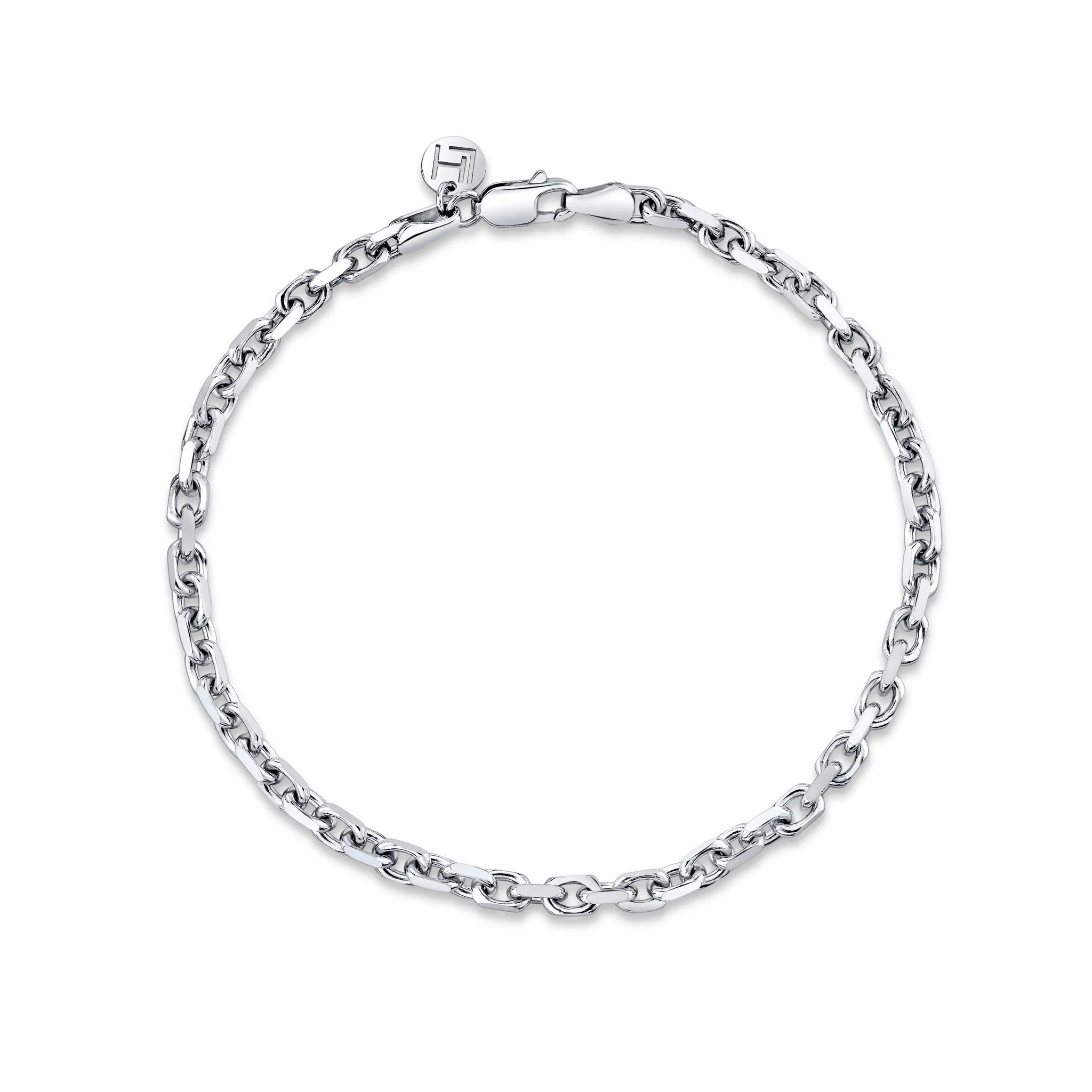 Men's Oval Light Link Chain Bracelet