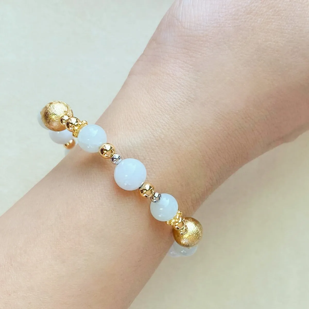 Meteorite & Jade Bracelet