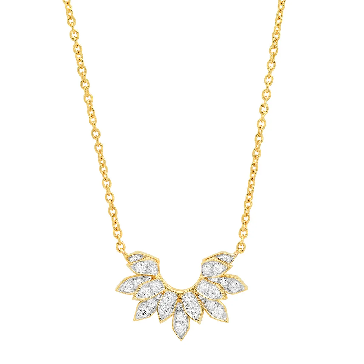 Mini Penacho Necklace White Diamonds