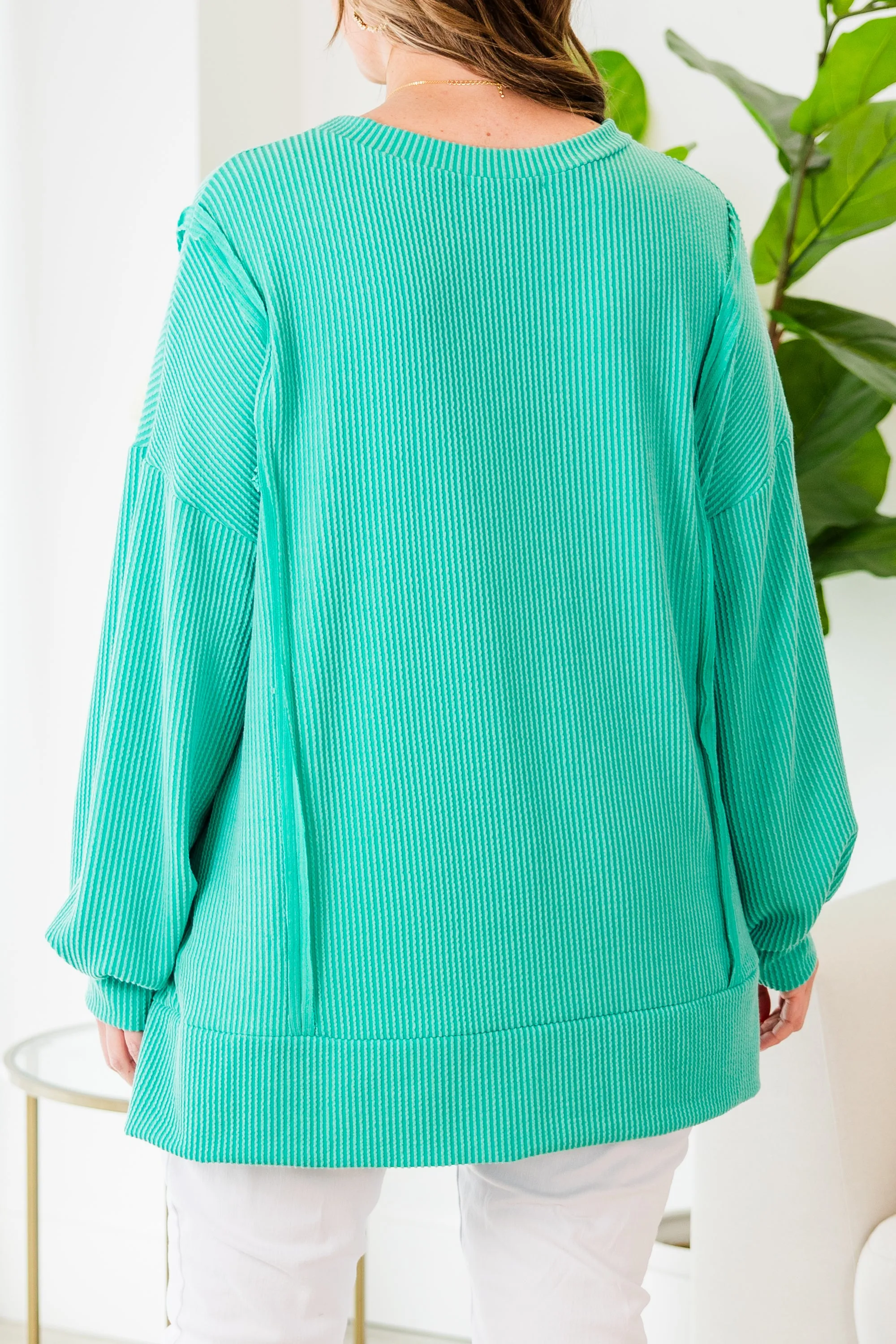 Misty Eyes Pullover, Mint