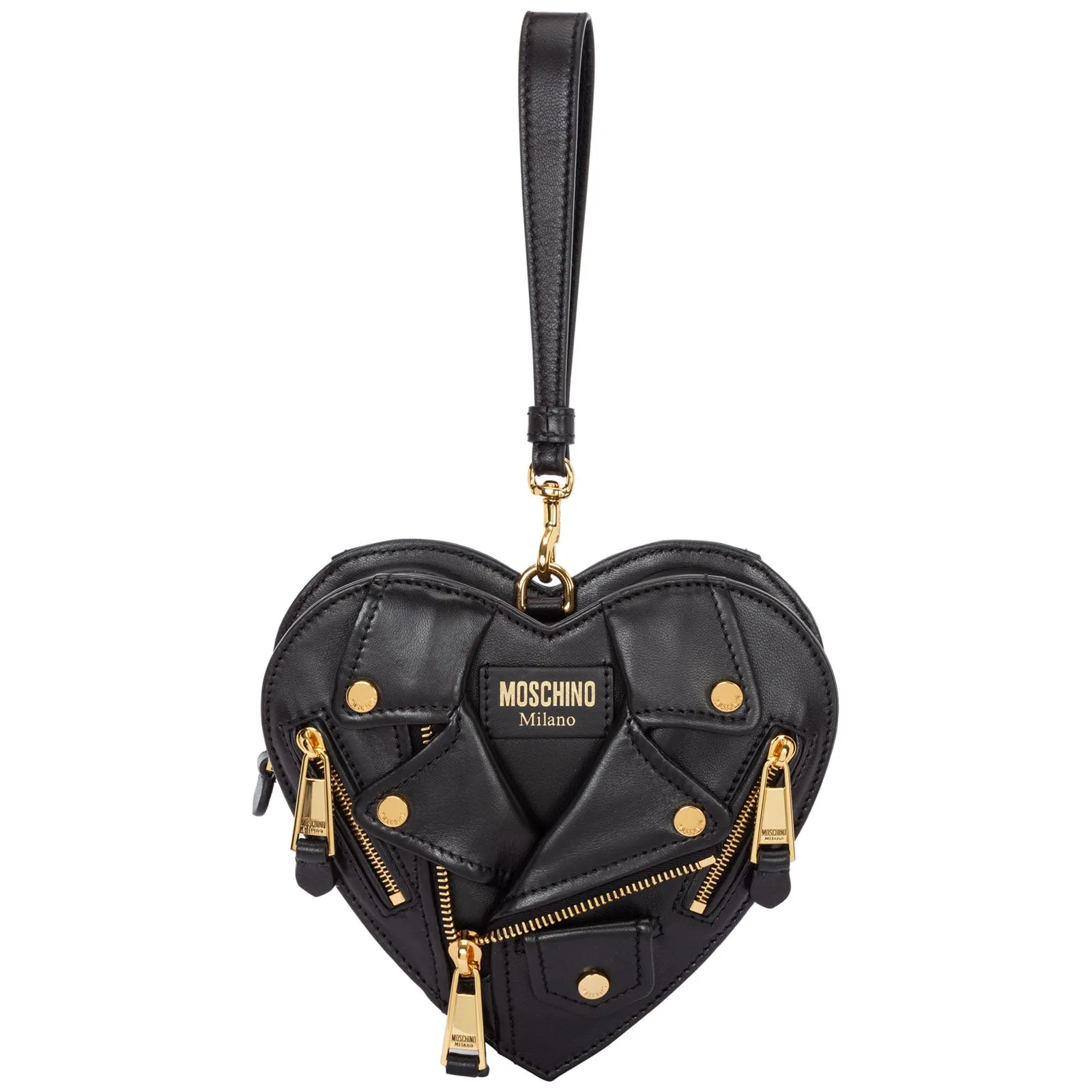 Moschino Small Heart Biker Bag