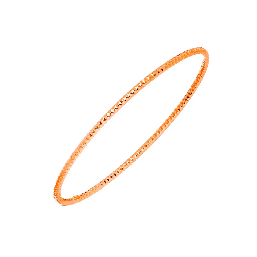 New Rose Gold Textured Stackable Bangle