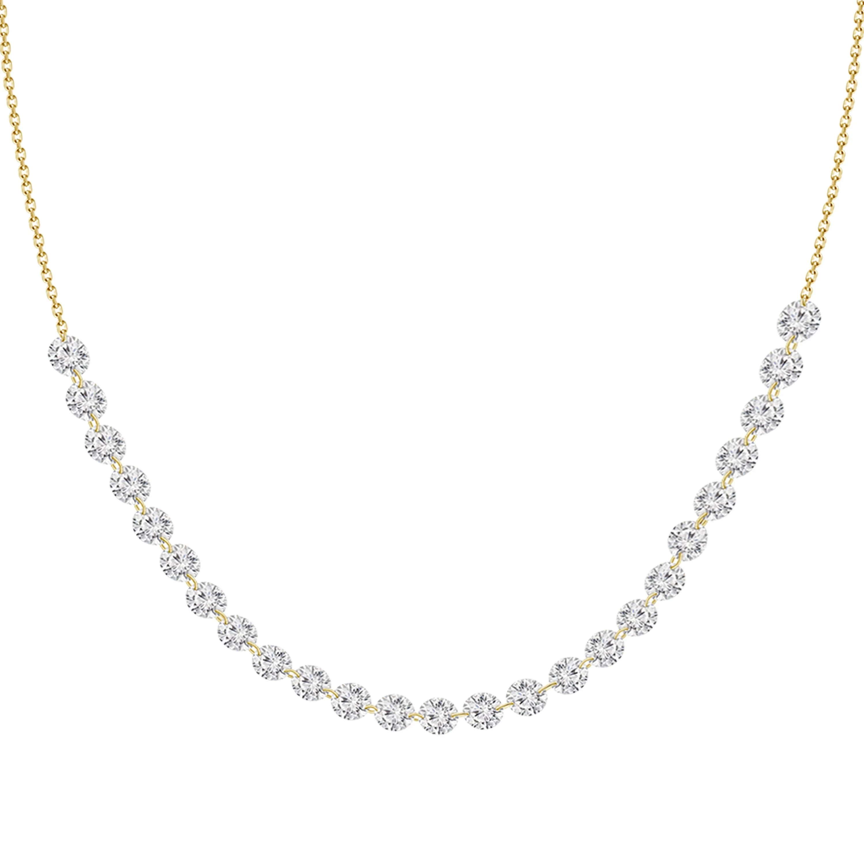 Nina Sequenced Floating Diamonds Necklace