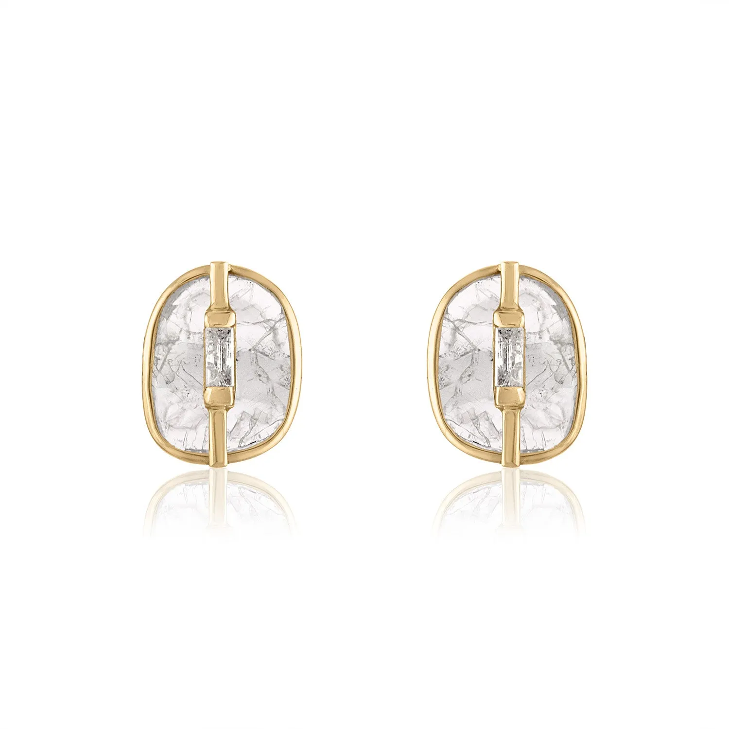 ORA PETITE STUD EARRINGS WITH DIAMONDS