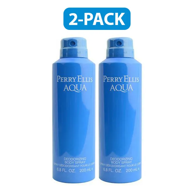 Perry Ellis Aqua Body Spray 6.8 oz  200 ml 2-PACK Men