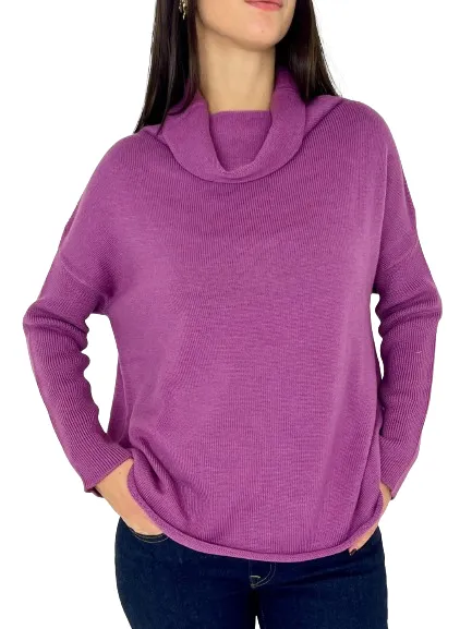 PULLOVER DONNA VIOLA 100% LANA