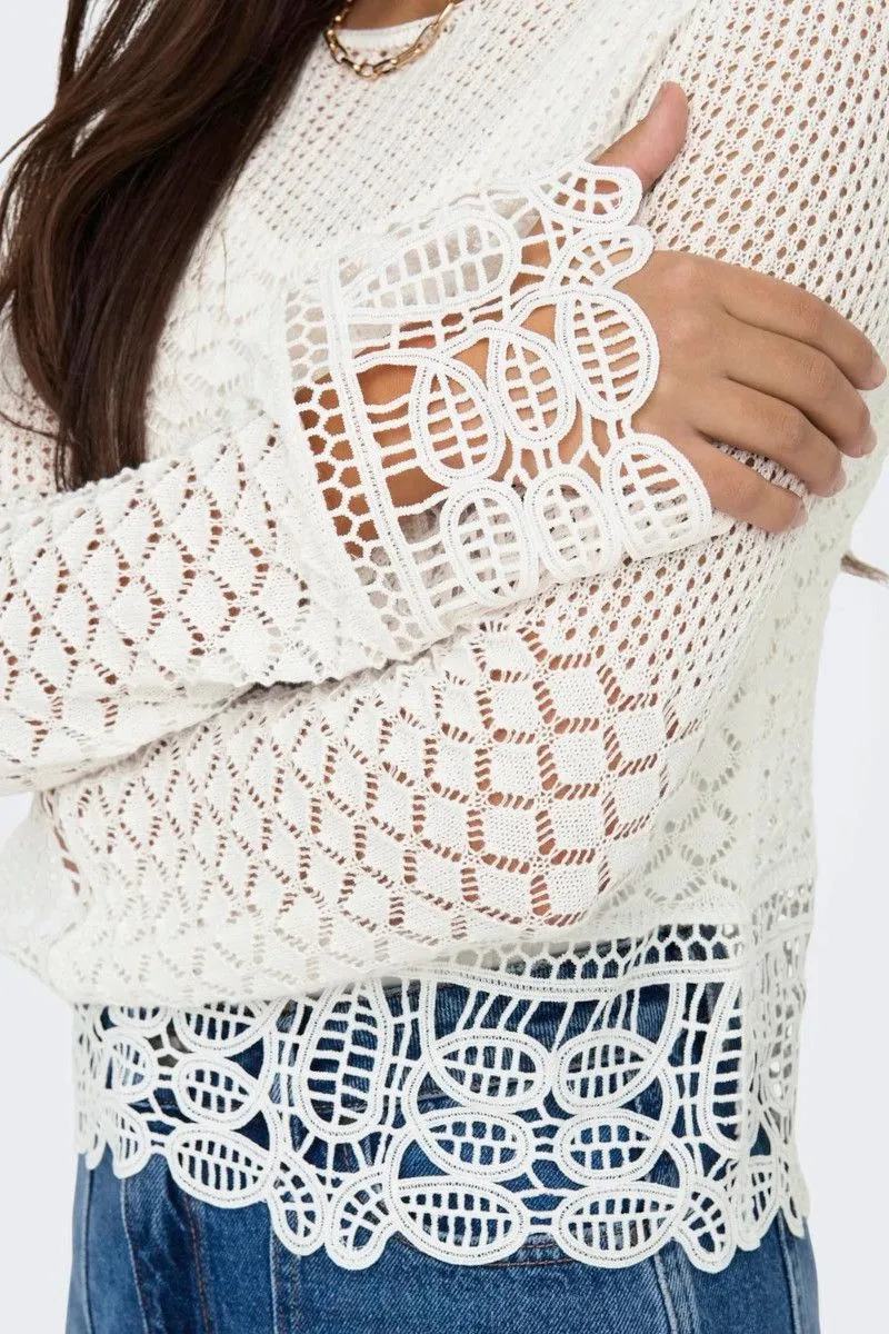 Pullover paricollo donna Bianco