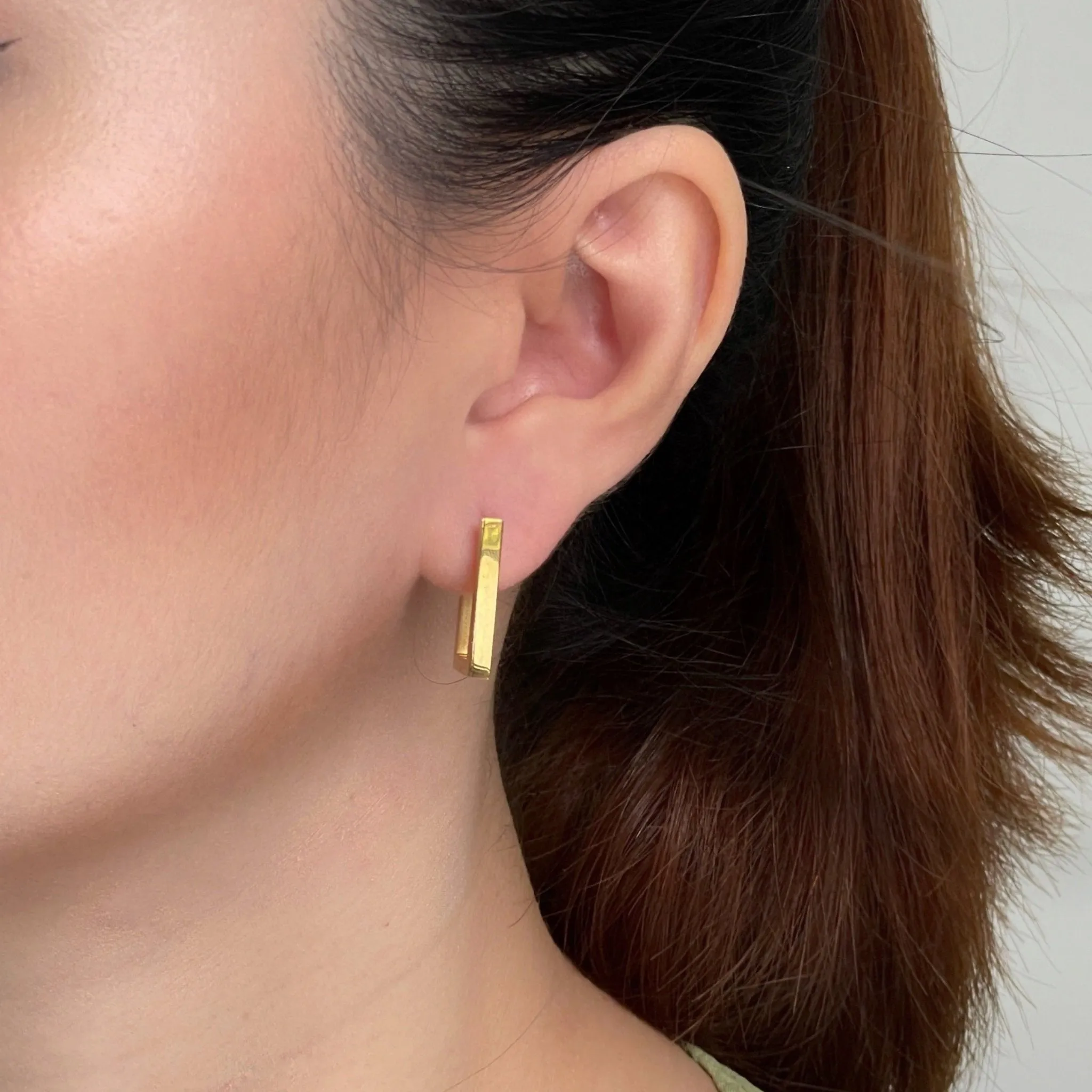 Rectangular Hoop Earring