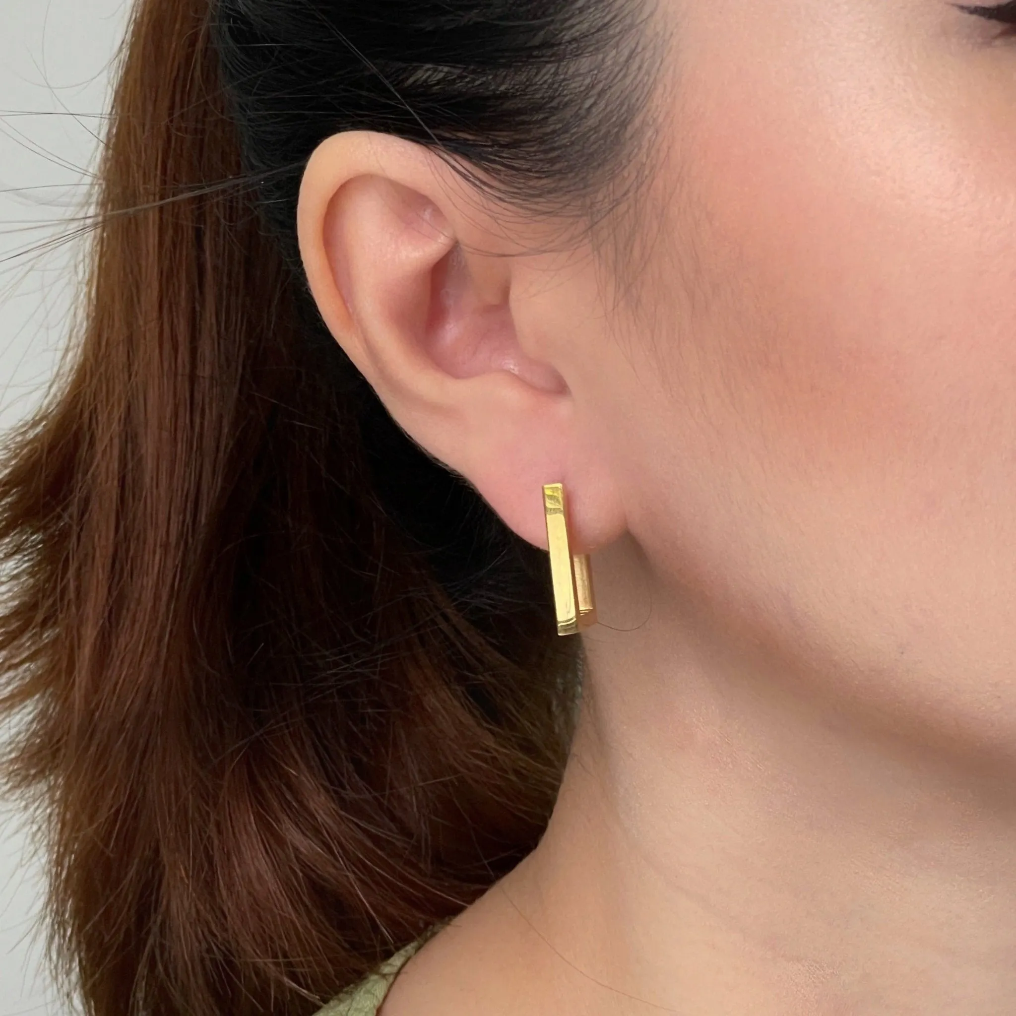 Rectangular Hoop Earring