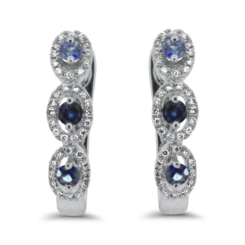 Sapphire and Diamond Earrings