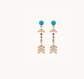 Short Arrow Earrings Pavé Diamonds