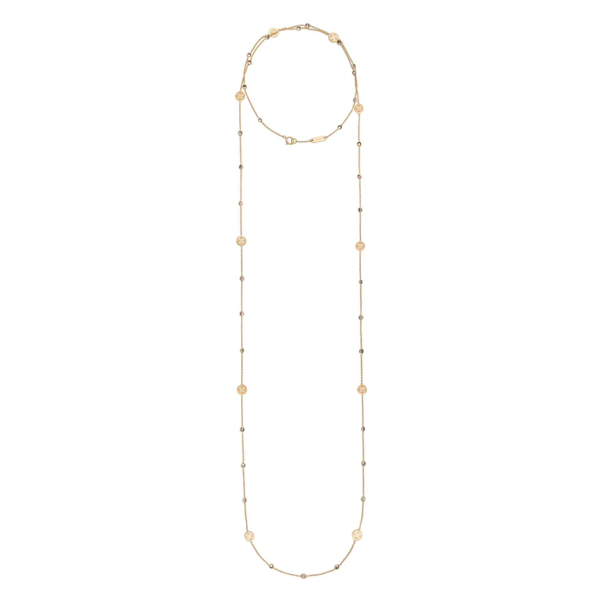 Signature Gem Necklace, Diamonds, Long