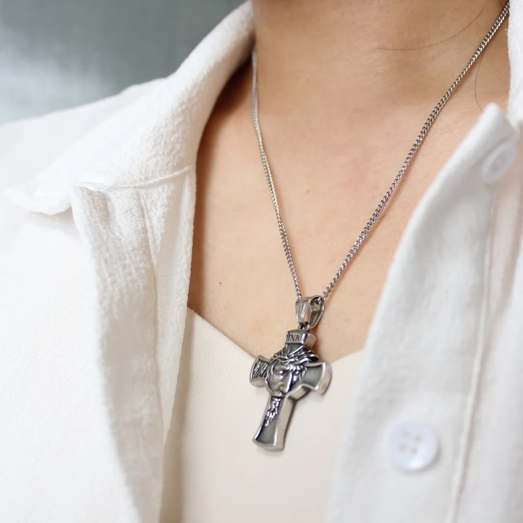 Stainless Steel Jesus Cross/Chain