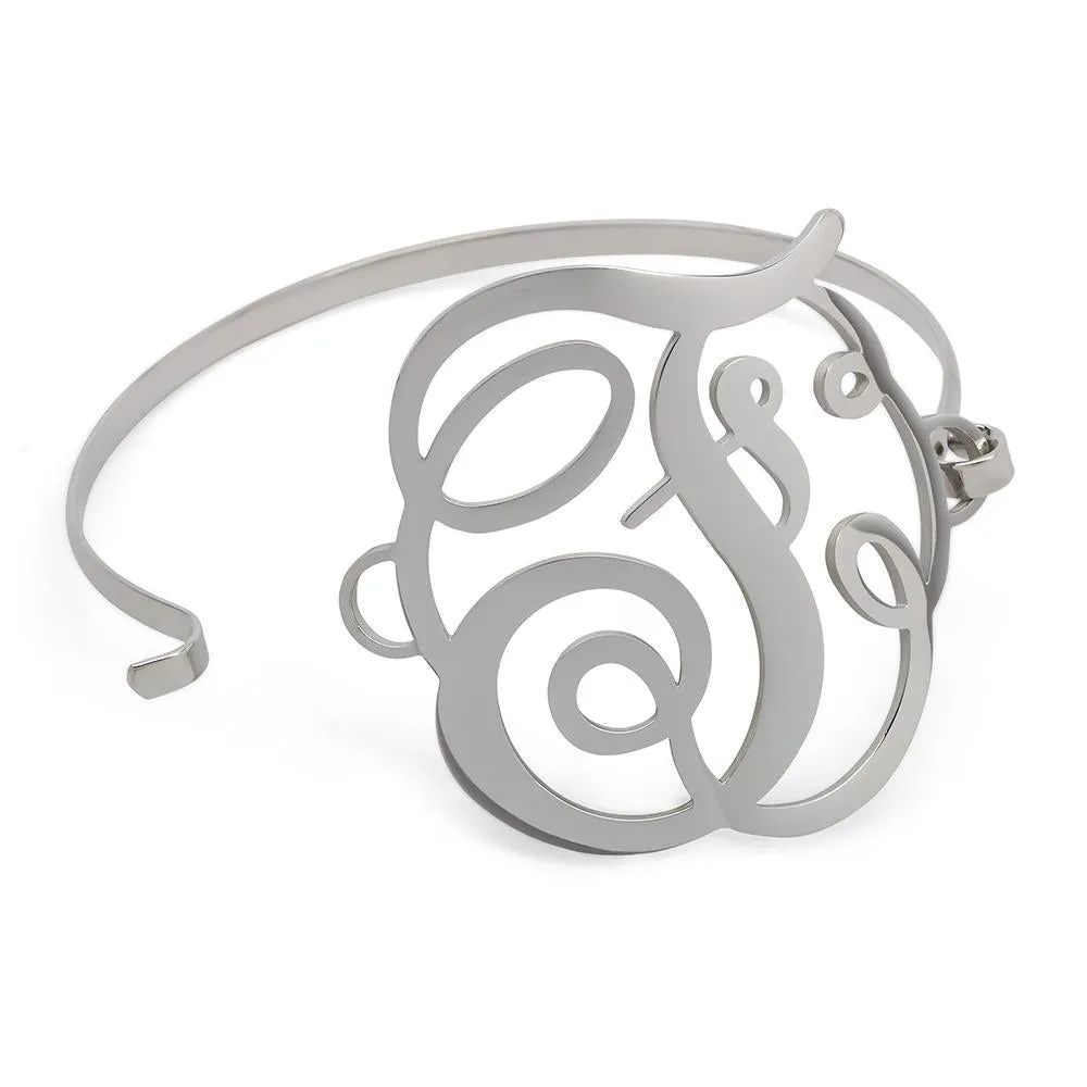 Stainless Steel Wire Bracelet Initital - F