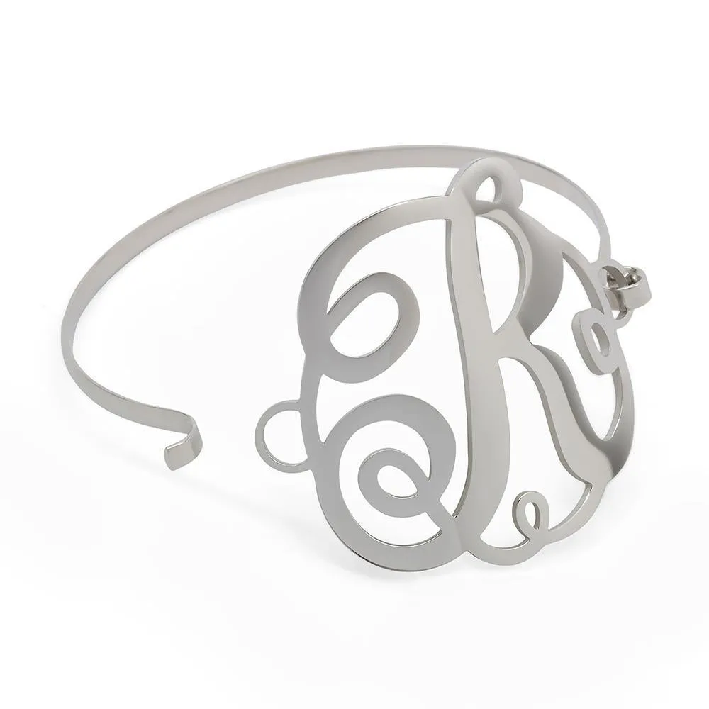 Stainless Steel Wire Bracelet Initital - R