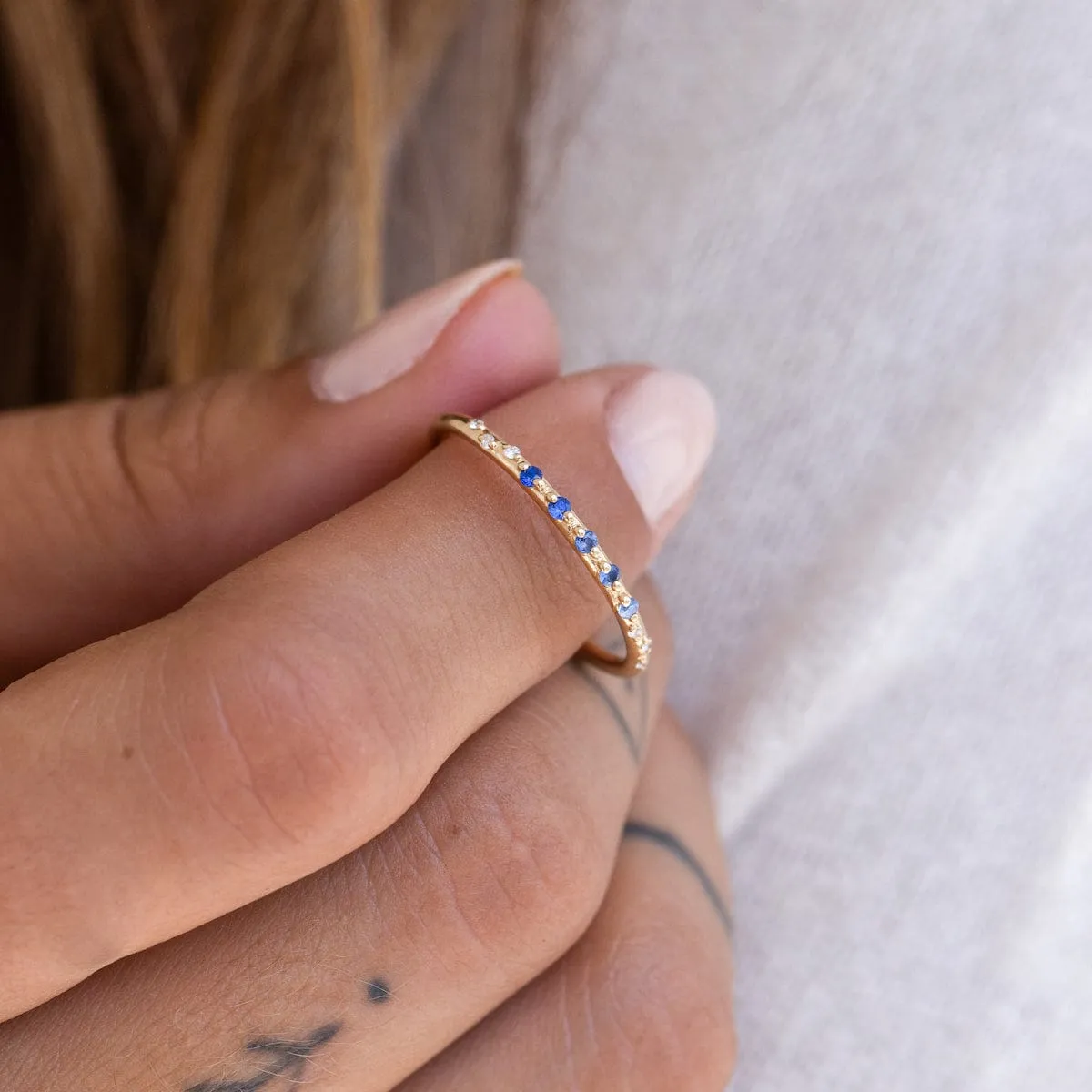 Starry Sapphire Ombré Band