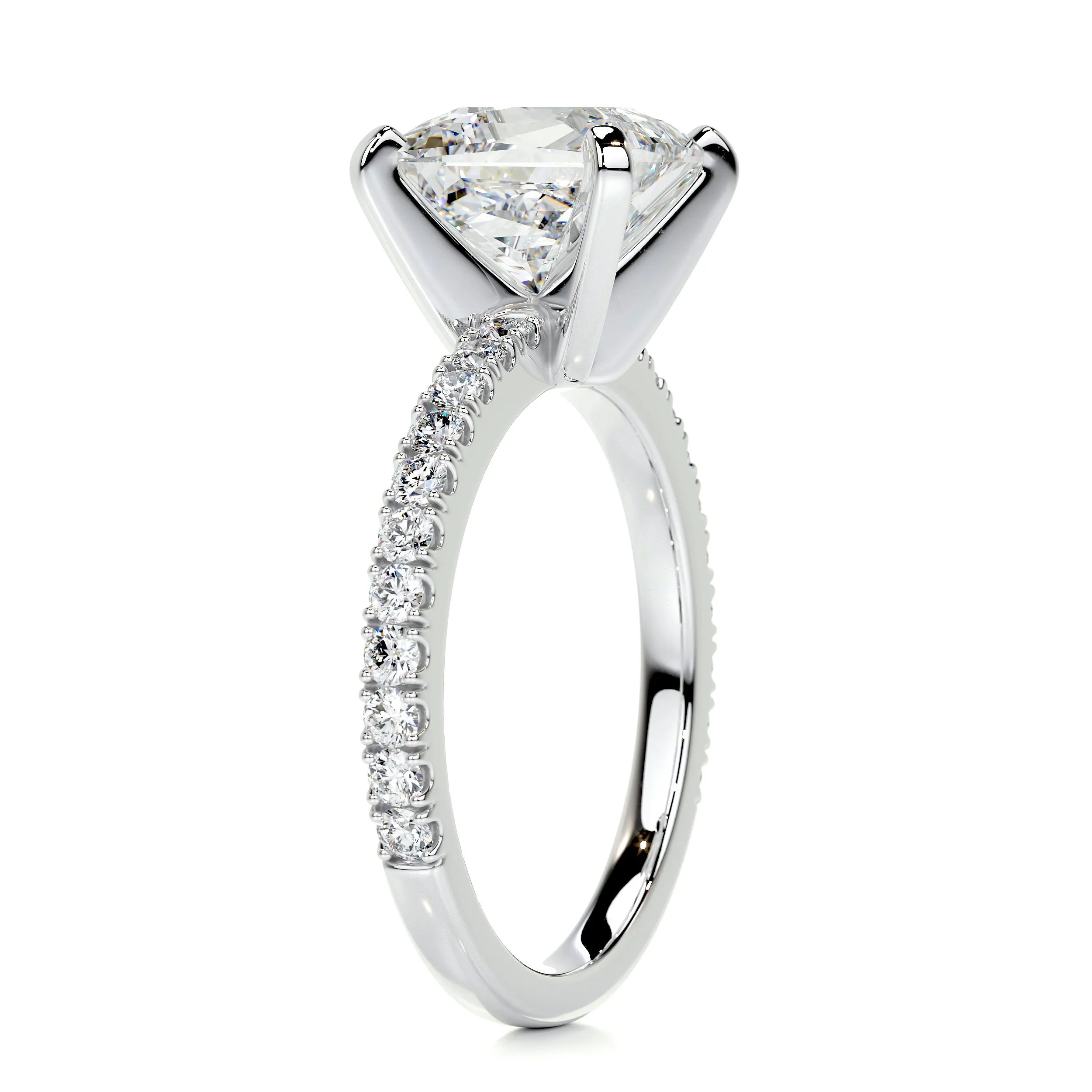 Stephanie Moissanite & Diamonds Ring -Platinum