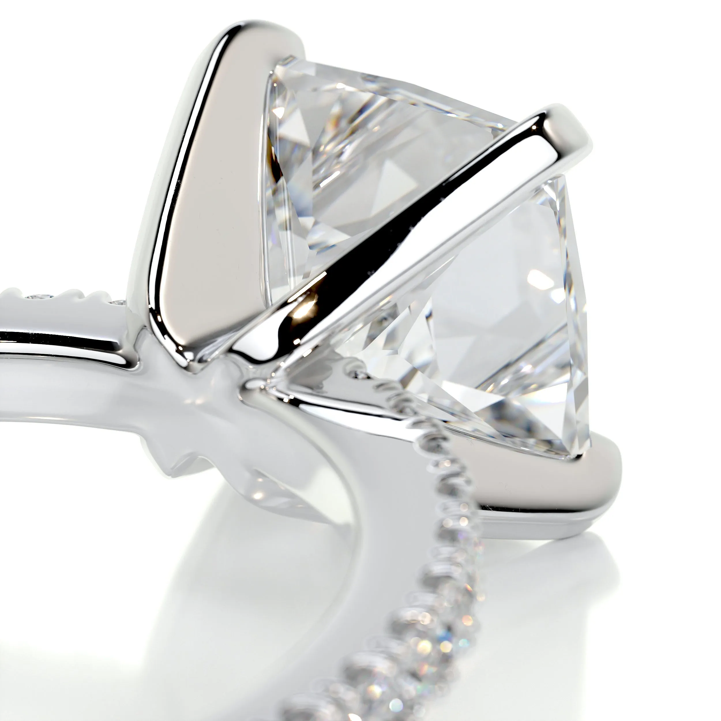 Stephanie Moissanite & Diamonds Ring -Platinum