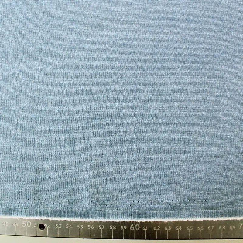 Stonewashed Cotton Denim - Pale Blue